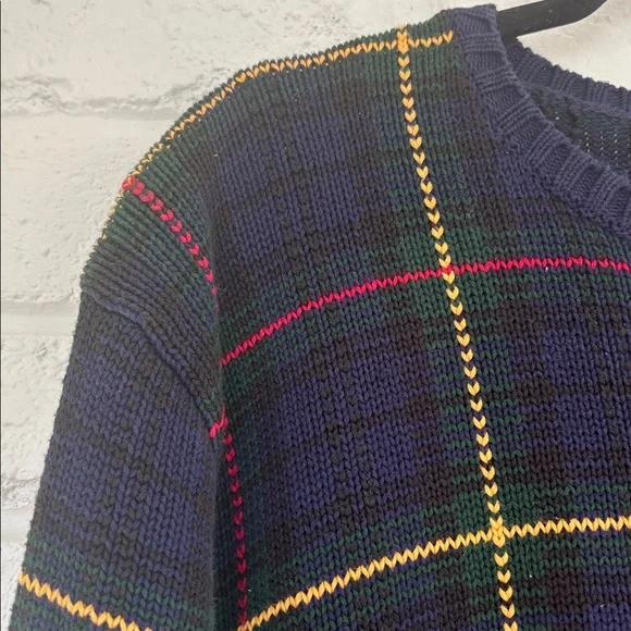 Vintage 80’s 90’s Polo Country Estate by Ralph Lauren Plaid Sweater Size XL - Picture 6 of 9